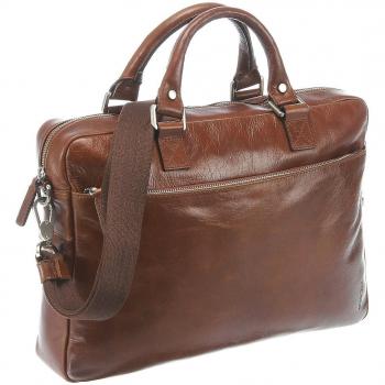 Picard Buddy Brown Briefcase in Leather with 39cm Space for Laptop