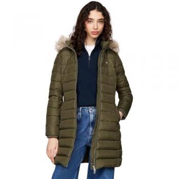 TOMMY JEANS Daunenmantel olive | L