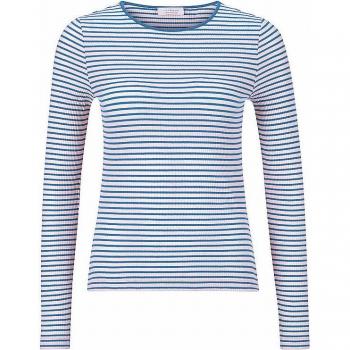 RICH & ROYAL Blaues Langarmshirt mit Streifenmuster