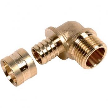 Raccord PER 12 mm coudé 90° mâle 3/8 (12x17)