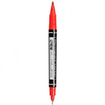 Schreibset mit zwei dauerhaftem Marker, öl-/wasserdicht (schwarz/blau)
