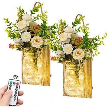 Vintage Farmhouse LED Mason Jar Lamps