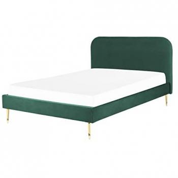 Lit double élégant en velours vert 140x200