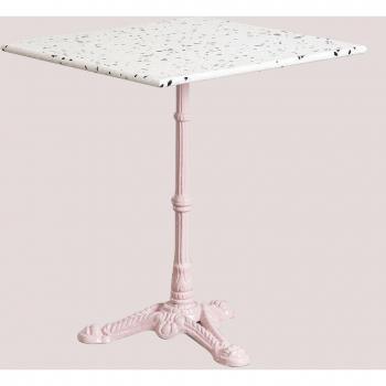 Table à Bière Volutto Sklum 60x60 cm en Terrazzo Rose