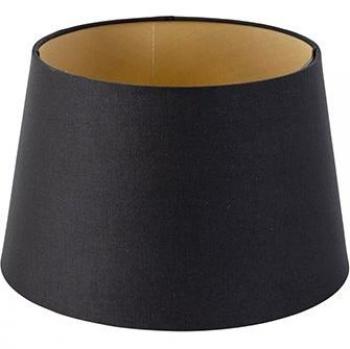 Stylish Black Cotton Lampshade with Golden Interior 25/20/16