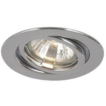 Plafoniera Faretto da Incasso Globo, Metallo Cromato, Attacco GU10, Diametro 9,7 cm