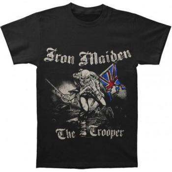 T-shirt Iron Maiden nera per adulti con stampa sul retro