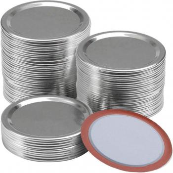 120 Pcs Silver Split-Type Canning Lids for Mason Jars
