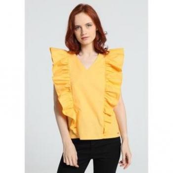 Top Senza Maniche Giallo Ruffled XS Victorio & Lucchino 13692-359-738