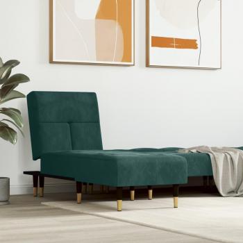 Siège lounge velours vert profond