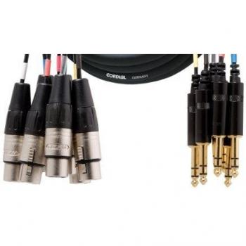 Cordial Câble Multipaire 8 XLR/8 Jack Stéréo 3m