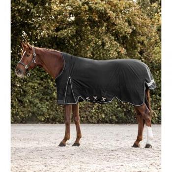 Waldhausen SCANDIC Outdoordecke mit hohem Kragen – 100 g – Schwarz, 145 cm