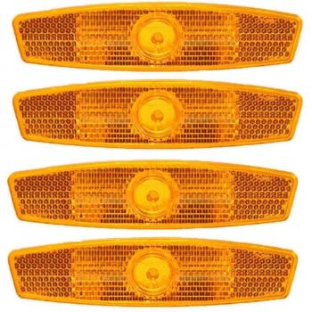 Luces Reflectantes Amarillas 4 Uds. para Bicicletas de Montaña