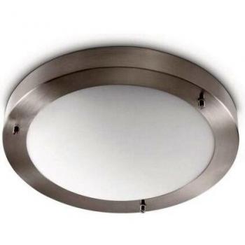 Lampada soffitto Philips Salts, diametro 31 cm, metallo satinato e vetro