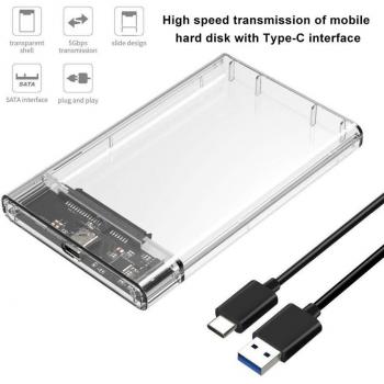 Boîtier de disque SSD externe 2.5 USB Type C réversible 3.1