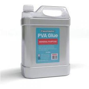 Classmaster White Washable Red Label PVA Glue 5L Container with Screw Cap