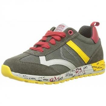 Geox J Alben A, Scarpe da Ginnastica Basse, Verde per Ragazzi