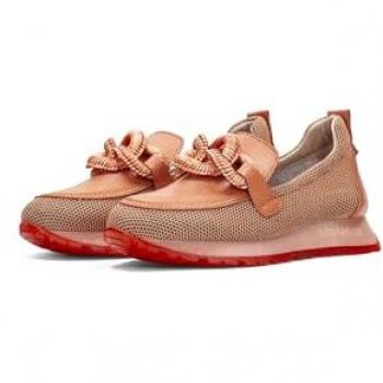Piel Coral Mocasin Mujer