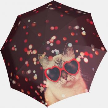 Doppler Modern Art Magic Mini Lovely Cat Taschenregenschirm Automatik