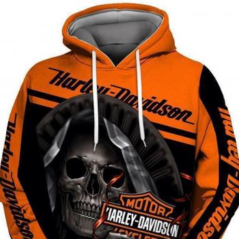 Sudadera Capucha 3D Calavera Harley-Davidson 5XL