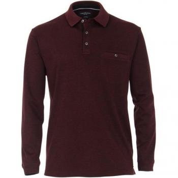 Casamoda Langarm-Polo Shirt (Dunkelrot) für Männer