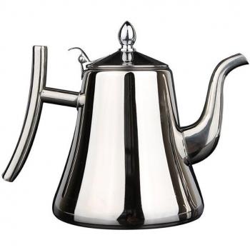 Silver 1L/1.5L Hotel‑Grade Coffee & Tea Kettle