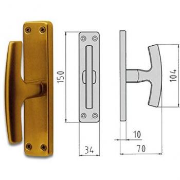Maniglia finestra Ghidini 77400407004 GABRY Bronzo