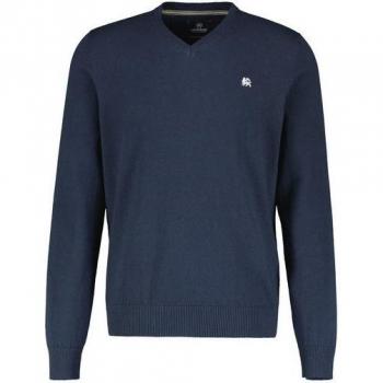 LERROS V‑Neck Herrenpullover Classic Navy – Kaschmirmix, Größe XL