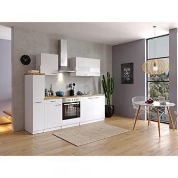 Bloc cuisine Malia 240 cm en blanc – Kitchenette Respekta