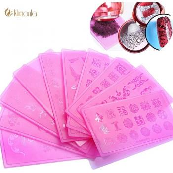 Moldes de Plástico para Estampado de Uñas