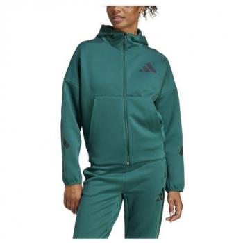 Sudadera con Capucha Adidas Z.N.E. Full Zip Mujer Verde Collegiate L