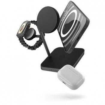 OtterBox Zens Office Wireless Charger 3 en color negro – Cargador Inalámbrico 15 W (MagSafe & Qi2)