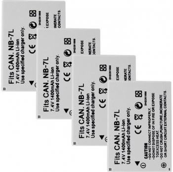 Batería Reemplazo NB-7L 1400 mAh para Canon G Series