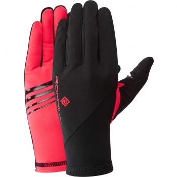 Guanti antivento Ronhill colore rosso nero misura S