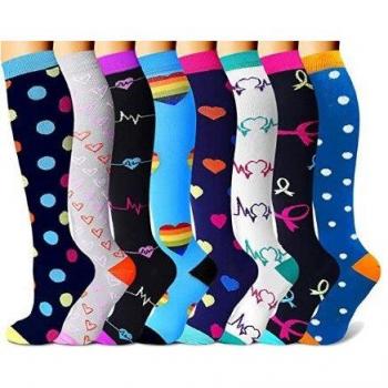 Chaussettes de Compression pour Course 8 Paires