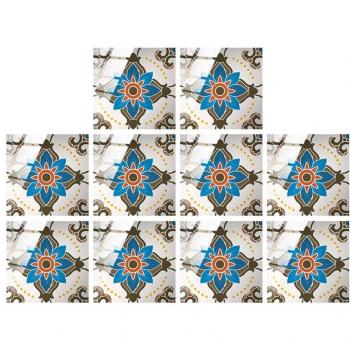 Adhesive Flower Tile Wallpaper