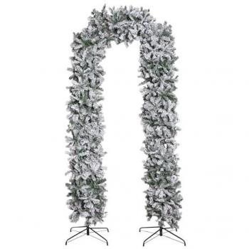 8ft Green Snow Flocked Christmas Tree Arch