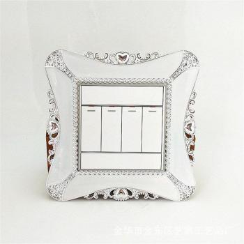 Sparkling Resin Wall Socket Panel