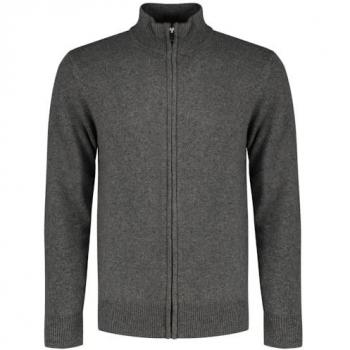 Hackett Maglione Lambswool, zip completo, grigio granite, M