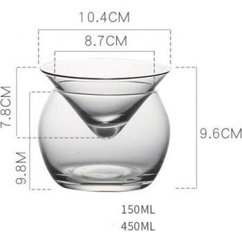 Copa de cristal para vino esférica