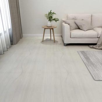 Revêtement de sol autoadhésif 55 pcs PVC 5,11 m² Crème