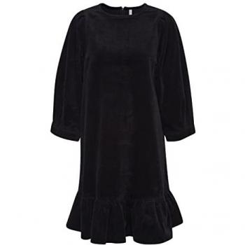 Schwarzes Cordkleid PZSally von Pulz Jeans