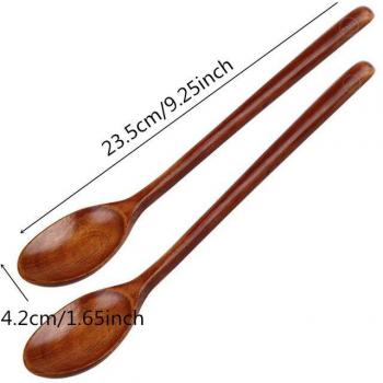 Cuchara de Cocina Japonesa – Paquete 2 de Madera de Bambú con Mango Largo