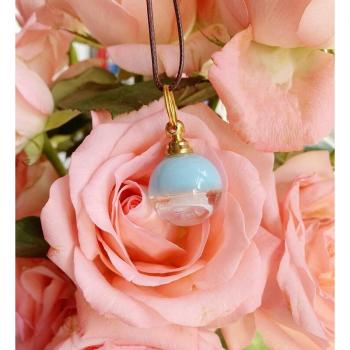 Azure Ash & Hair Keepsake Jewelry Ball
