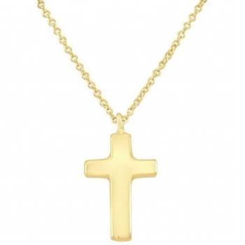 Collier Forçat Croix Junior Or Jaune 375