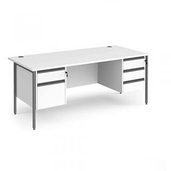 Dams Contract 25 Straight Office Desk with Pedestal Storage