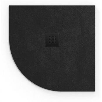 SATALEK90S-S Receveur de douche quart de rond noir