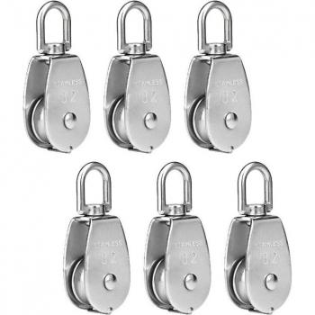 Bloque de Rodillos M32 304 – 6 Pack de Elevadores con Rueda Giratoria Simple