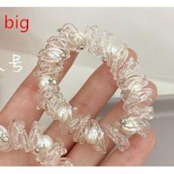 Girls Ponytail Holders with Pearls