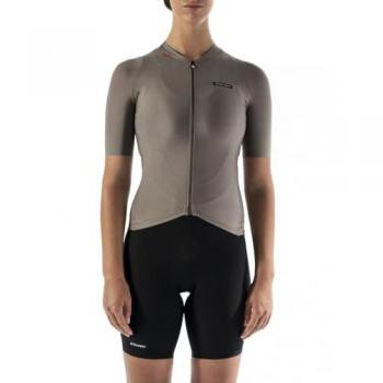 Frauen‑T-Shirt Etxeondo Alda Metallik grau/braun – Größe XL